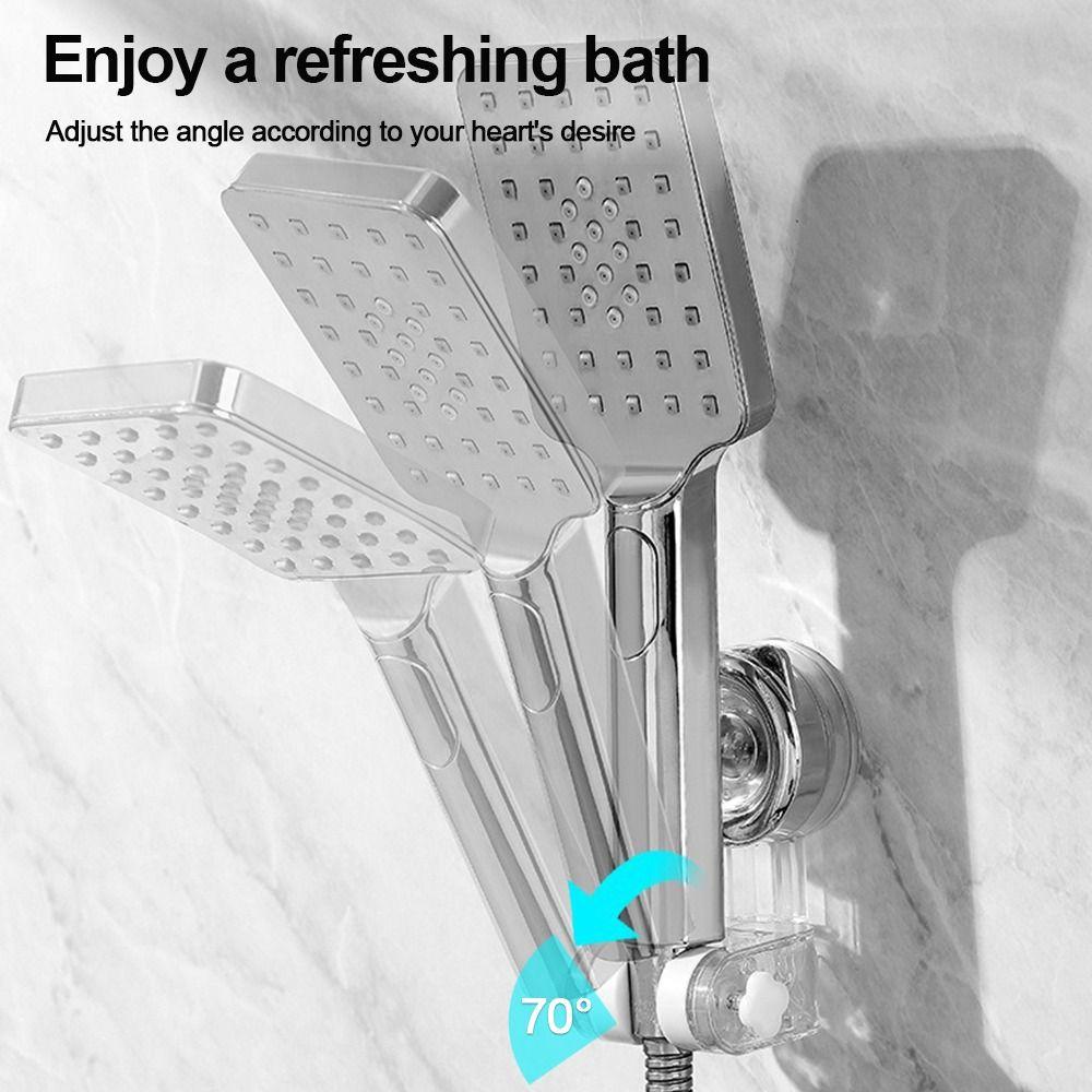 with Hooks Showerhead Bracket Suction Cup Sprayer Fixed Base Bathroom Accessories
