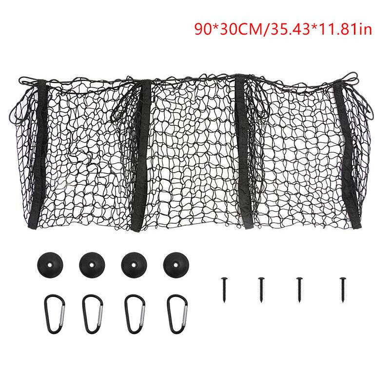 

3 кармана грузовая сетка эластичный багажник органайзер сетка прочный держатель багажа с комплектом крепления для внедорожника пикапа грузовика фургона S