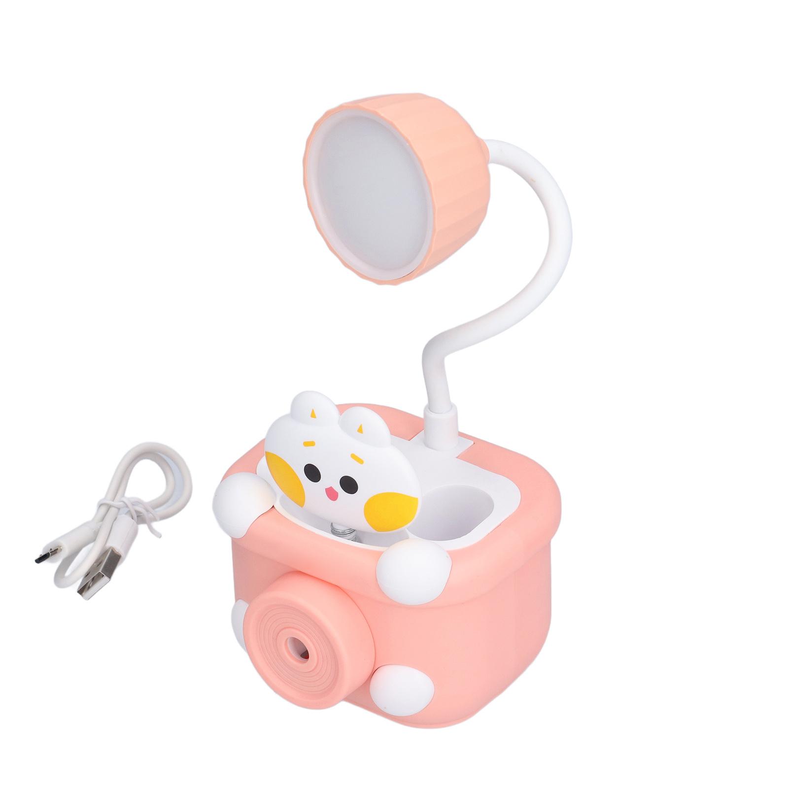 

Desk Lamp LED Light Source Convenient Cute Pattern USB Charging Pen Holder for Home Decoration Gift