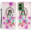 For Motorola Moto G35 5G Case Pattern Leather Wallet Phone Cover with Card Holder