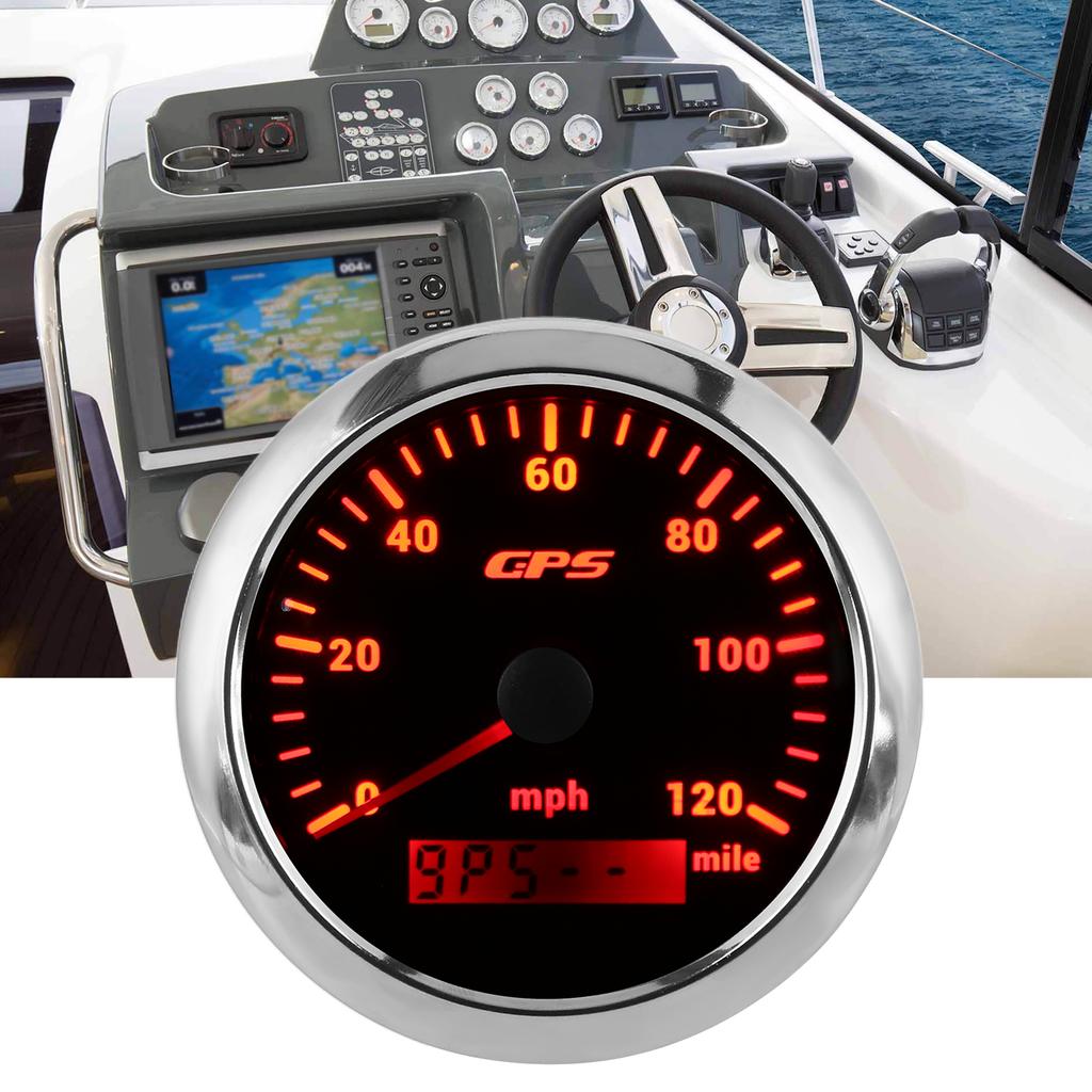 GPS-Tachometer 85mmGrad3,35in Kilometerzähler 120 MPHGradH IP67 Wasserdicht für Schrittinstrumente