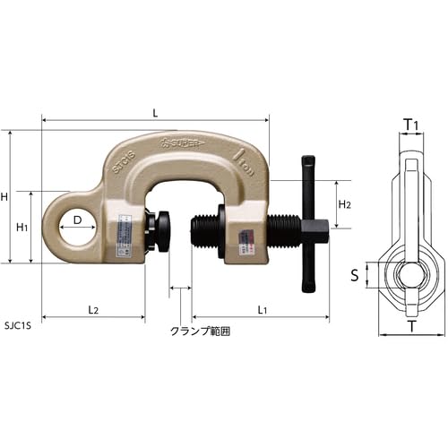 SUPERTOOL Screw Cam Clamp (J-Type) Twist Cam Type SJC0.5S