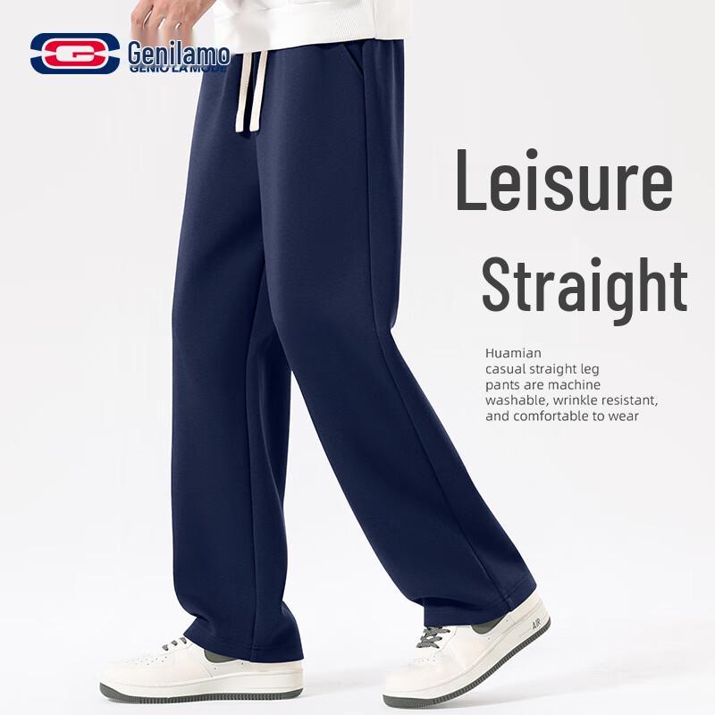 

GENIOLAMODE Men s Casual Straight-Leg Pants 3XL