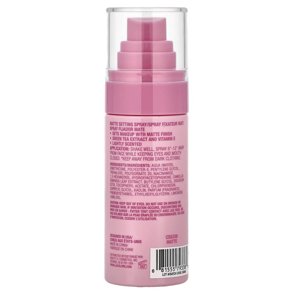 L.A. Colors, Set + Refresh, Makeup Setting Spray, CS338 Matte, 60ml (2.03fl oz)