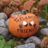 Compact Sand Table Landscaping Props Harvest Halloween Pumpkin Figurine Resin Welcome Ornament Autumn Thanksgiving Hand Painted Holiday Centerpieces