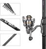 Portable Carbon Fiber Telescopic Fishing Rod, 3.6m/4.5m/5.4m/6.3m/7.2m, for Salt and Freshwater Fishing, Casting Rod, and Pier Fishing (540cm)