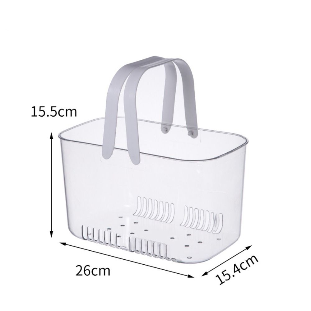 With Transparent Handles Bathroom Storage Basket Portable Swim Basket Fashion Organizing Basket