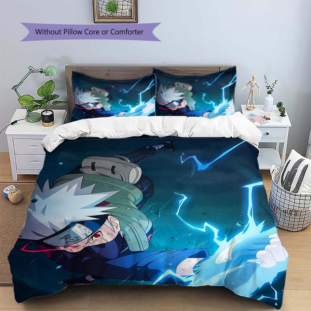 Hatake Kakashi Anime Illustration Pillowcase, Naruto Home Decor, Gift for Kakashi Fans