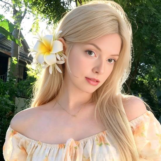 Yousheng Large Artificial Flower Hair Clip Women Non-Slip Side Hair Clamp Decorative Floral Hairpin Vacation Weddings Party Hair Accessories