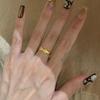 Gold Brushed Elephant Adjustable Ring for Women - Auspicious, Trendy, and Versatile Index Finger Accessory