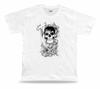 Schwarz und Weiß Blumenskelett Totenkopf modern genial cool T-Shirt Tee Design
