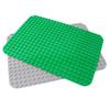 INIBUD Baseplates, Building Blocks, Duplo Compatible, Rounded Corners, 24x17mm, GreenGray, Set of 2