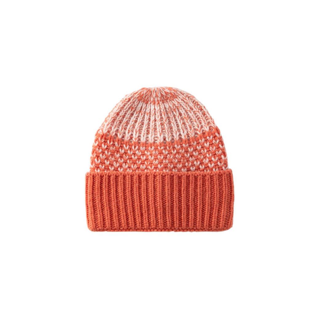 100% Wool Snowflake Pattern Knit Hat - Warm & Versatile for Women and Men