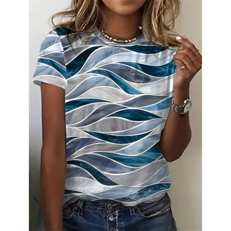 Women's T-shirt with Striped Pattern