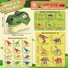 Figurines de Dinosaures Comprend une Boîte de Rangement Dino, Le Monde des Dinosaures Jouets, Jouets Cadeau Pour Enfants 46 Pcs Jouet Dinosaure