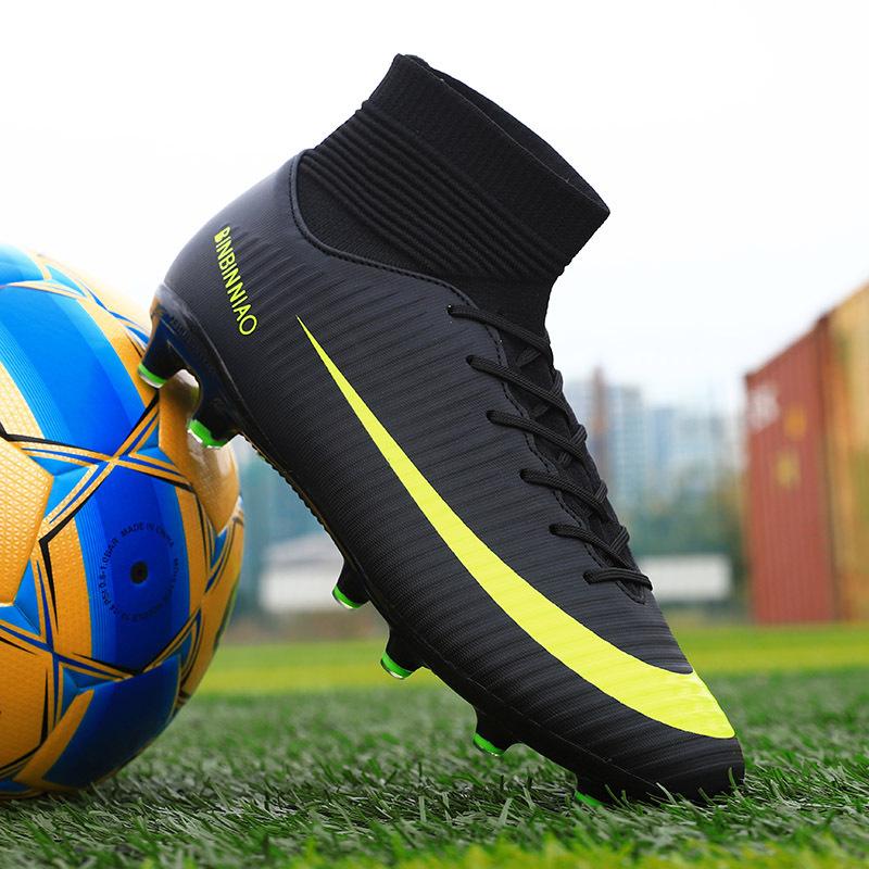 

Футбольные бутсы Mandarin Duck с высоким верхом для мужчин и женщин, с плоским дном, с длинными ногтями, для травы, для взрослых, для студентов, детей старшего возраста 35