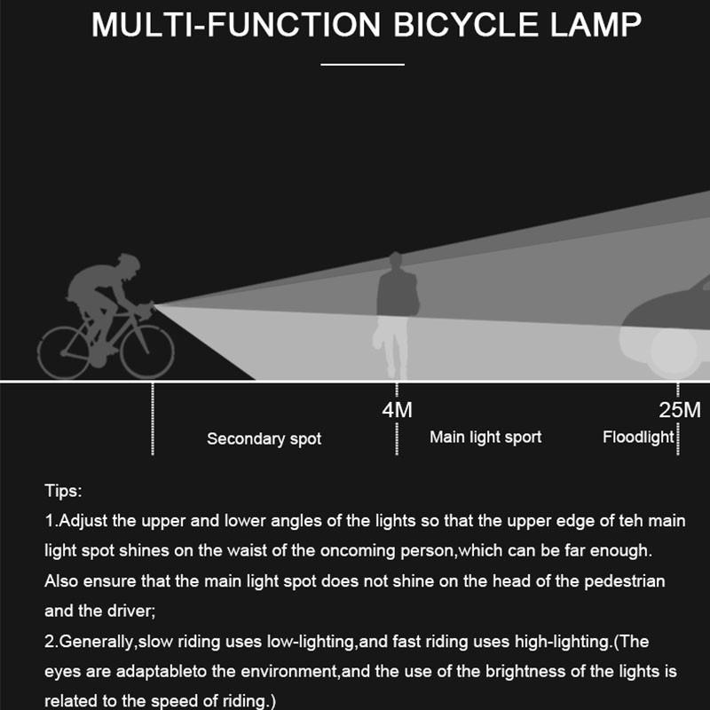 Buy 1/2PCS Bike Bicycle Light USB Charging Bicycle Headlight And