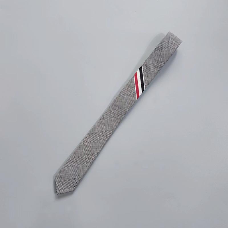 Korean Style Three-Color Woven Grey Wool Tie - Unisex Formal Business Accessory