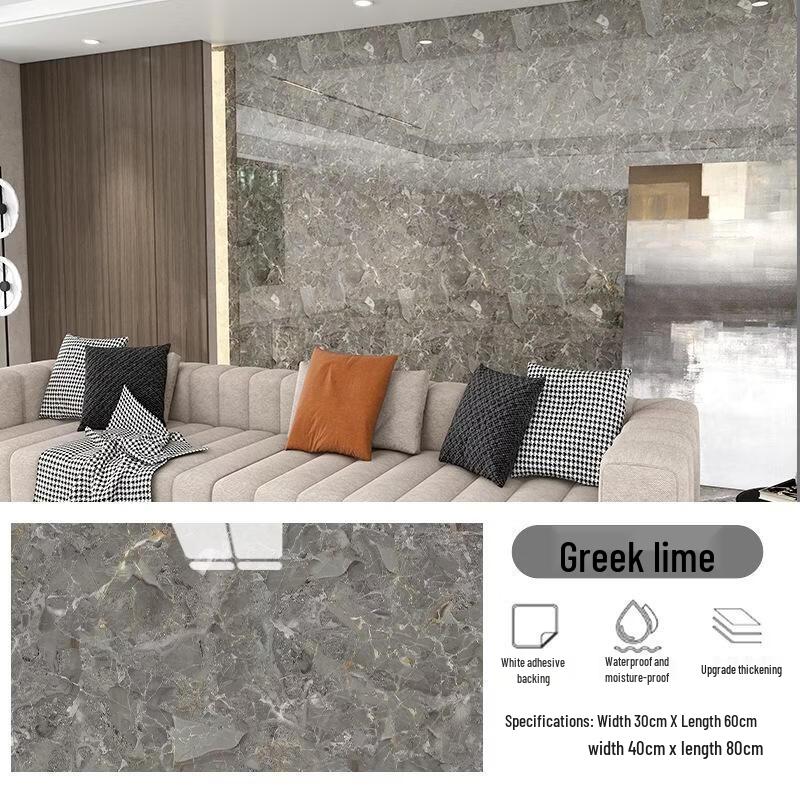 JINGRUIXIANG Self-Adhesive Waterproof Tile Pattern Wall Stickers (10-Pack)