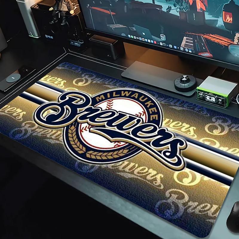 Milwaukee Brewers Color Mouse Pad Large Gaming Table Cushion Non-slip Laptop Tablet Big Mousepad XXL Mat Mini PC Playmat With Lock Edge