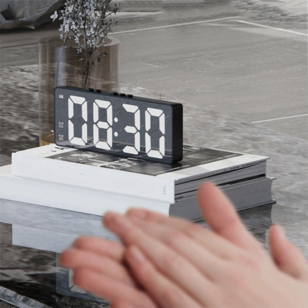 Dual Alarms Digital Clock Mute Electronic Clock Digital Display LED Alarm Clock Travel