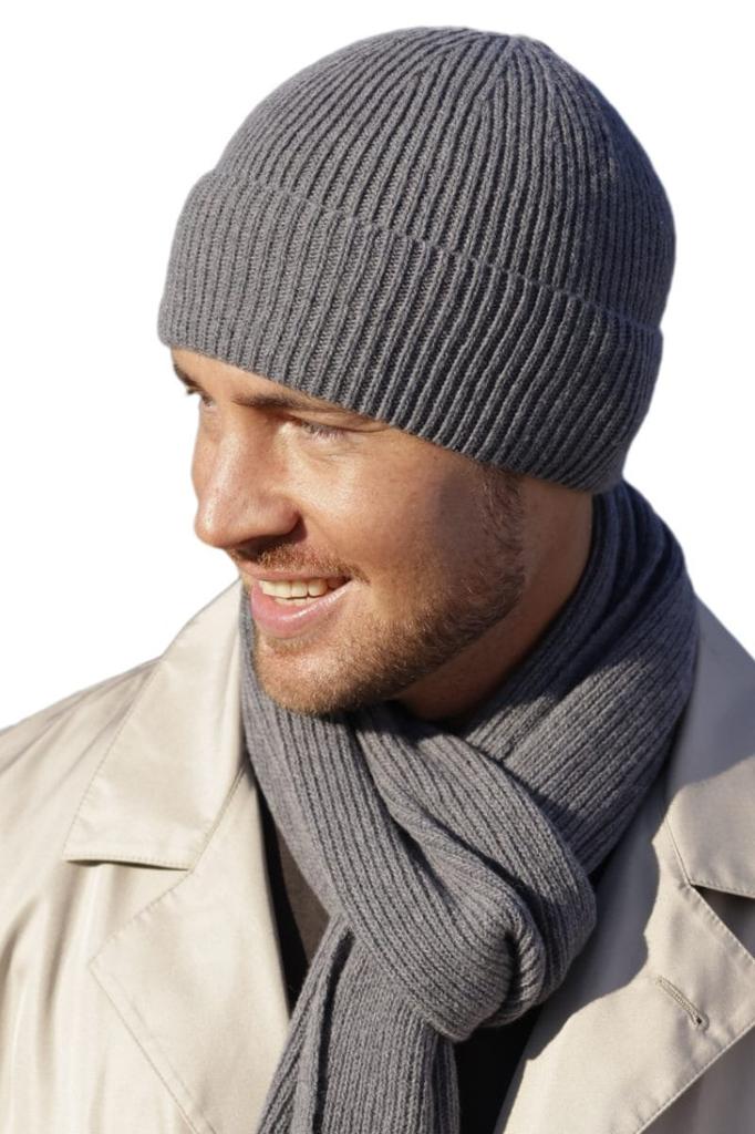 Liam Men' Wool Cap, Gray
