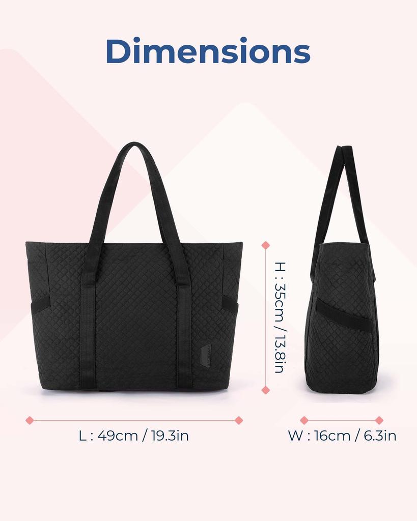 Tote Large Travel Tote Canvas Gym Sports Yoga Commuting To Gym [BAGSMART] Women's Bag, Capacity, Bag, Bag, Sturdy, Tote, Multi-Storage, Bag, Bag,