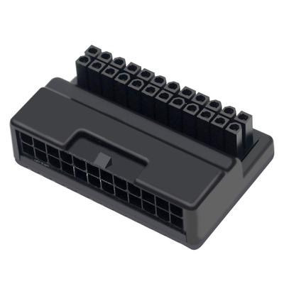 ATX 24 Pin - 90 Derece Güç Dönüş Adaptörü 24Pin Güç Kaynağı Kablo Konnektörü Masaüstü PC Anakartı için Dönüş Konnektörü