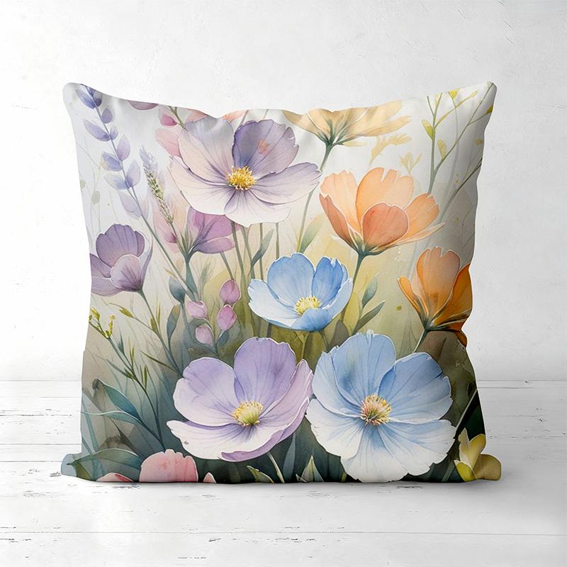 Floral Patterned Cushion Covers For Home Decoration Polyester pillowcase, sofa decorative cushion cov Headboard Pillow