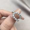 0.78cttw Full Moissanite Opening Rings for Women   CopperLab Diamond Row Ring Engagement Wedding Bands Jewelry GRA