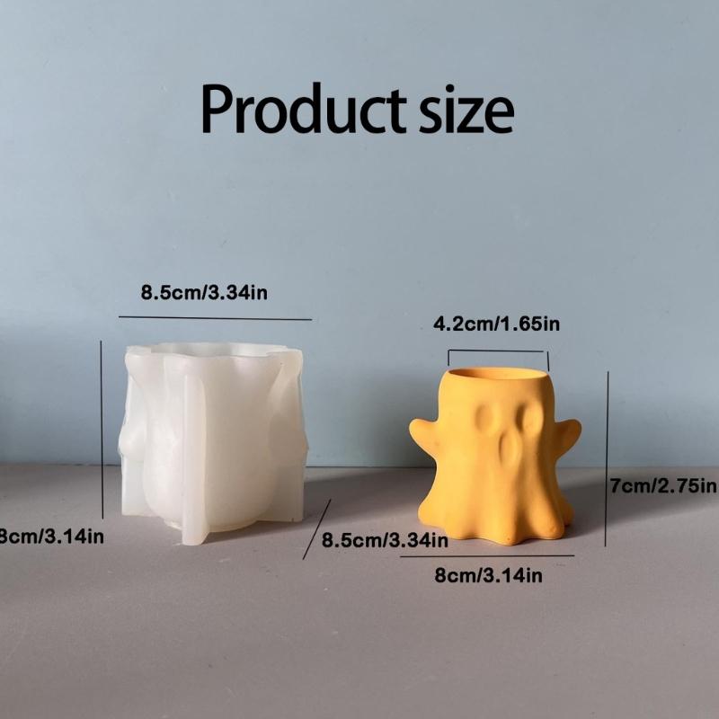 Cartoon Candlestick Silicone Molds Ornament Halloween Holder Molds Plasters Mould for Candle Holder Making