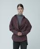 MUSEE [Essentiel] Palette Oversized Side-Button Check Shirt_Red Check