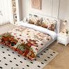 3pcs Autumn Harvest Festival Pumpkin Coreless Quilt Set Multi Size Bedroom Dormitory Holiday Bedding Decoration Machine Washable