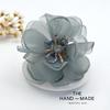 Korean Fabric Flower Brooch Corsage: Elegant Gauze Pin for Women