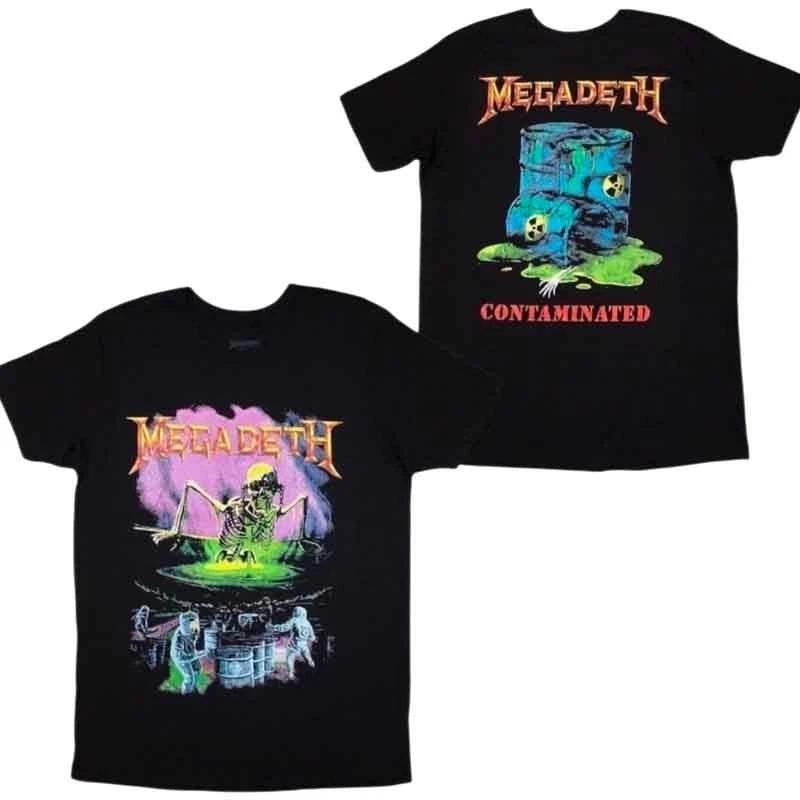 

New Megadeth Double-sided Contaminated Thrash Metal Band T-Shirt Badhabitmerch High-end Luxury Is for Both Men and Women Top Y2k 4XL