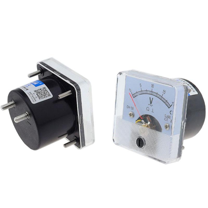 1PCS DH-50 Square Analog Volt Voltage Voltmeter Panel Meter AC 5V 10V 15V 20V 25V 30V 50V 75V 100V 150V 200V 250V 300V 450V