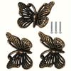 5Pcs Vintage Butterfly Handle Pull Knob Furniture Cupboard Cabinet Handles Kitchen Drawer Pull Handles Home Decoration Handle