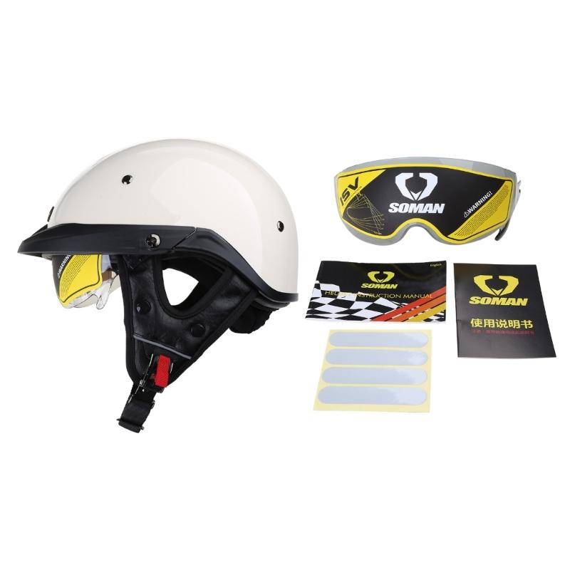 Vintage Open Face Motorbike Helmet Baseball Cap Half Helmet Retro-Men Women for Chopper-Cruiser Street Moped Scooter Cap