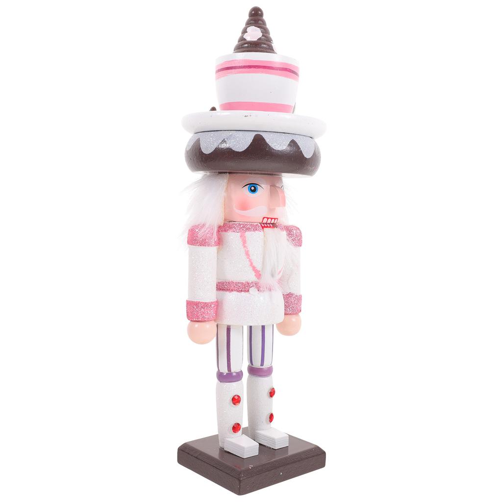 Nutcracker Ornament Cute Festival Decor Wooden Nutcracker Adorn Craft For Indoor Office Party Home Holiday Decoration