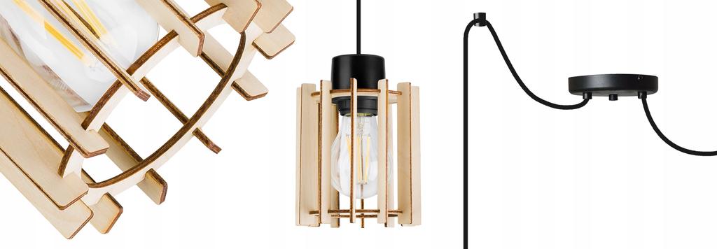 MODERN WOODEN LED CEILING HANGING LAMP