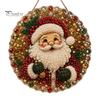 Handgemaakte Feestelijke Huisdecoratie Kerst Kunst met Nep Parels Hangend Ornament Kit, DIY 3D Kralen Sprankelende Acryl Edelsteen Kunst Ambacht, Bord voor Raam, Deur,