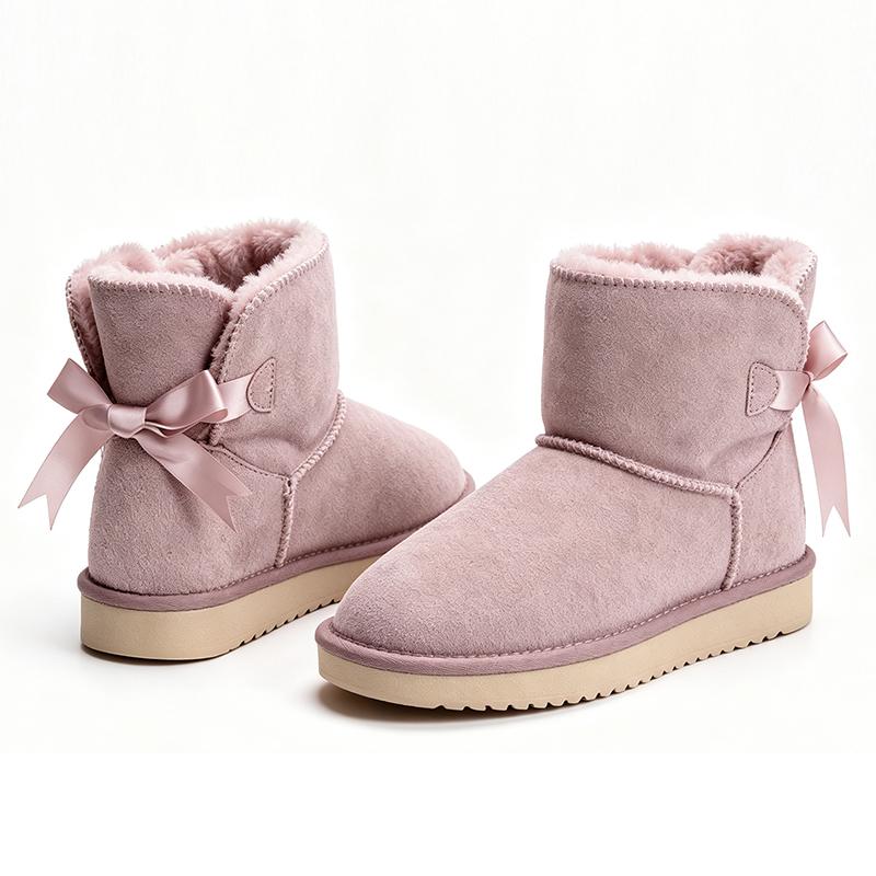Neue Mode Damen Warme Schneestiefel Winterstiefel 100% Echtes Rindsleder Damen Stiefel Knöchelschuhe Größe 35-44