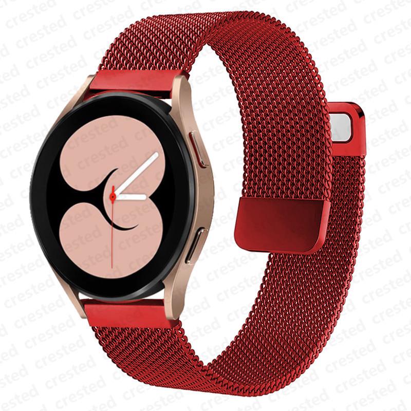 Compatible with Samsung Universal Watch45 & Huawei Watch3: Two-Section Milanese Stainless Steel Band, 20/22mm