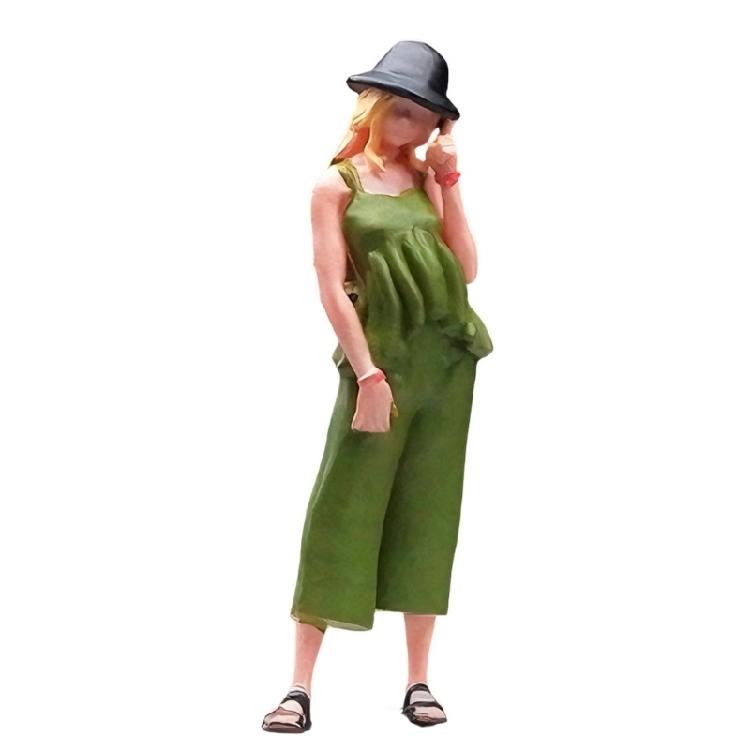Simulation 1/64 Scale Miniature Figure Doll Resin Figurine with Fine Detail For Hobbyists And Scene Setting Accessories