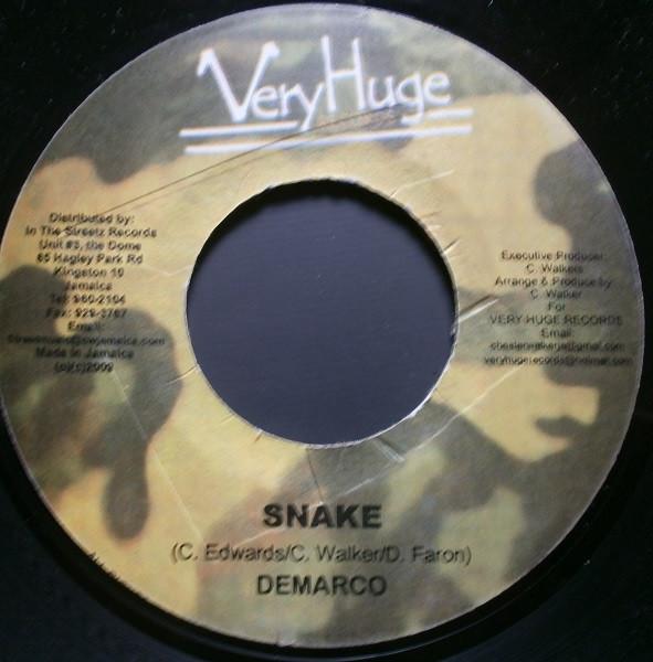 

7inch Record DEMARCO - Snake NONE Very Huge Recor 2009 Jamaica Reggae, Ska & Dub Used
