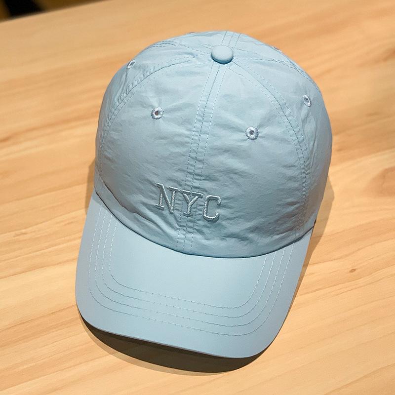 

Hat women s summer thin quick-drying cloth baseball cap embroidered letters face covering sun protection cap men s and women s new models adjustable