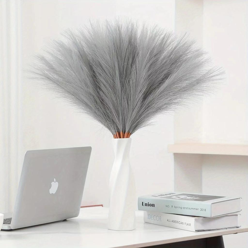 10Pcs Artificial Pampas Grass Decor Faux Reed Plume Plants for Home Wedding Table Decoration Festive Party Supplies
