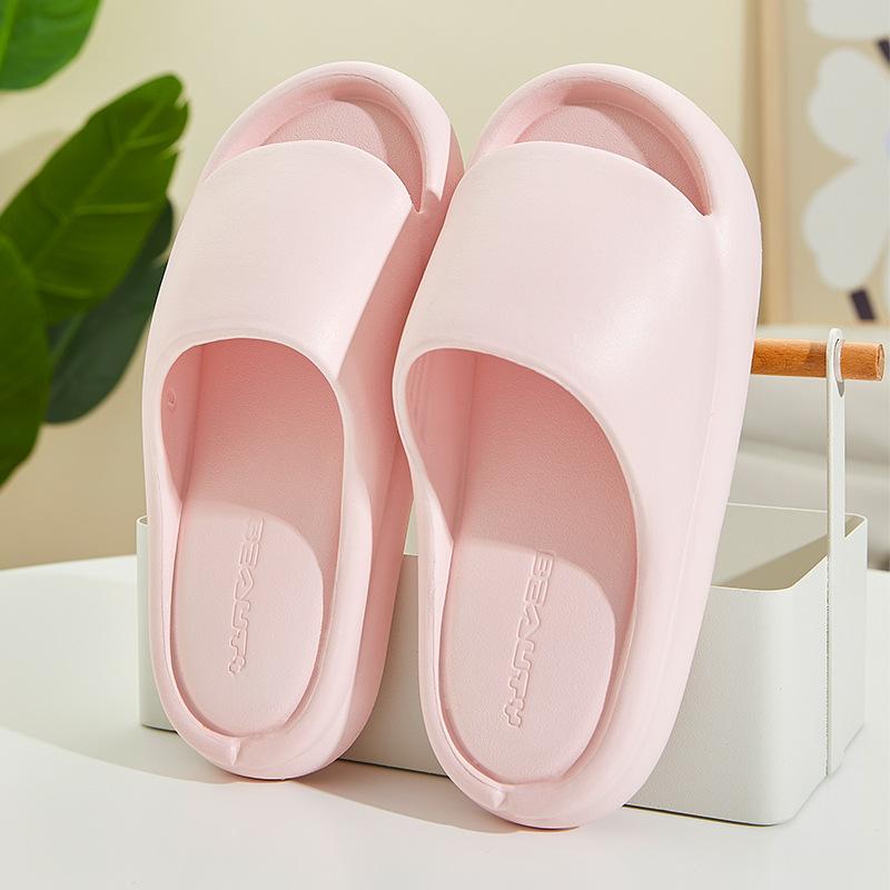 

Летние нескользящие тапочки из ЭВА для ванной комнаты на толстой подошве, домашние домашние тапочки, мужские тапочки 36-37 розовый