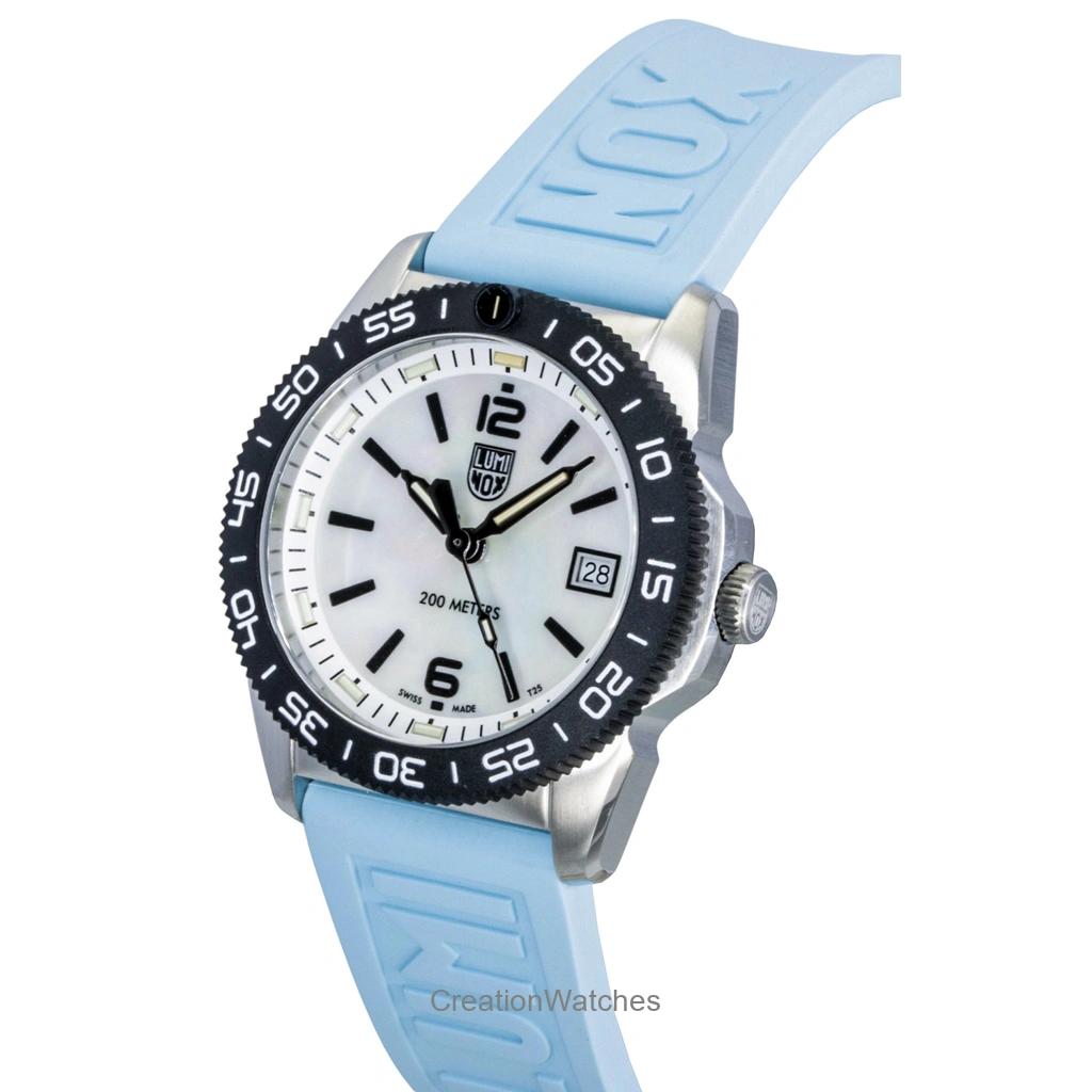 Luminox Pacific Diver Ripple Rubber Strap Mother Of Pearl Dial Quartz Diver's XS.3124M 200M Unisex Watch