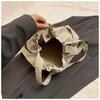 Women's Solid Color Tote Bag Wide Shoulder Strap Shoulder Bag Crossbody Bag